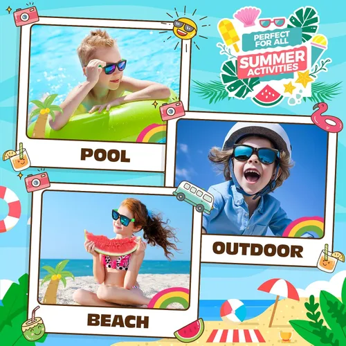 Miniatura 6 de INNOCHEER Gafas de sol para niños a granel, paquete de 12/24 gafas de sol para niños, regalos de fiesta, gafas de sol para niños con protección