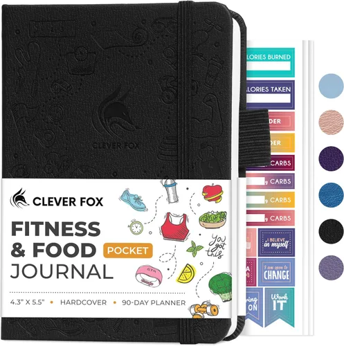 Miniatura 10 de Clever Fox Diario de fitness & Food – Planificador de nutrición y entrenamiento para mujeres y hombres – Libro de registro de ejercicio de dieta
