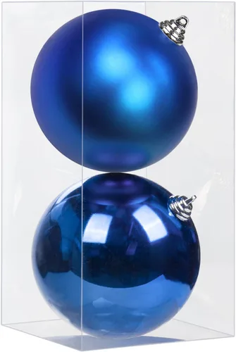 Miniatura 9 de Esferas de adorno de Navidad de 4.7 pulgadas, decoraciones de Navidad grandes, árbol de Navidad, inastillables, grandes, negras, con lazo