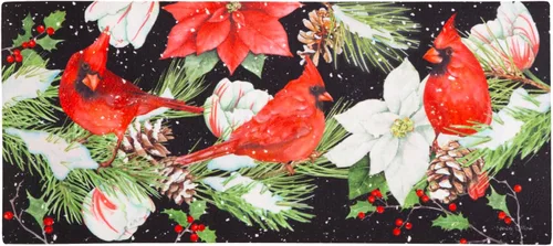 Miniatura 12 de Evergreen Flag Alfombrilla de interruptor navideño de sassafras de 22" x 10", tapete intercambiable para puerta delantera exterior, entrada