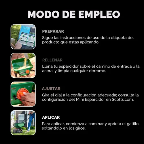 Miniatura 10 de Scotts Turf Builder EdgeGuard - Mini esparcidor de difusión para semillas, maleza y fertilizante, sal, derretimiento de hielo, esparcidor manual