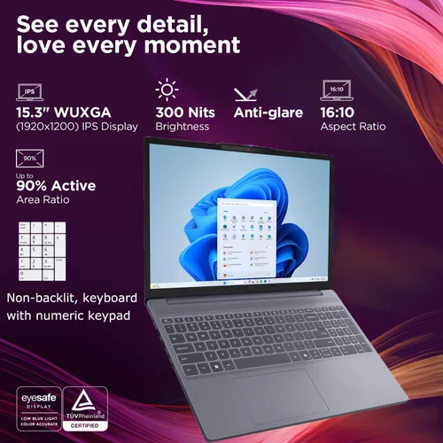 Miniatura 3 de Lenovo Portátil para juegos, AMD 6 núcleos Ryzen 5 7535HS, 16 GB DDR5 RAM, 1 TB PCIe SSD, gráficos Radeon 660M, pantalla FHD IPS de 15 pulgadas, PC