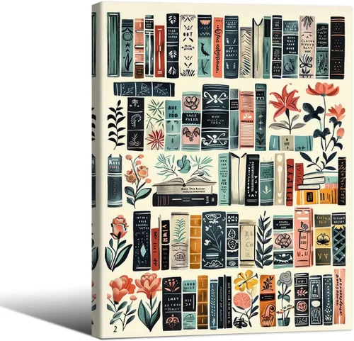 Miniatura 32 de Haitunone Arte de Pared de Lectura Femenina Victoriana Academia Oscura Libros Melancólicos Póster Pintura al Óleo Antigua Impresiones en Lienzo