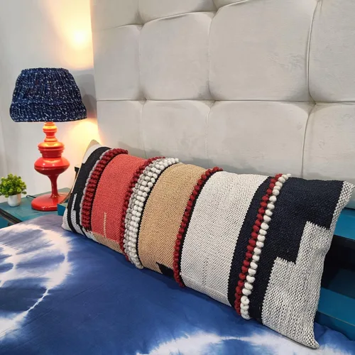 Miniatura 6 de Trade Star Funda de almohada 100 % algodón, altamente duradera, de alta calidad, para sofá, funda de almohada lumbar moderna y bohemia copetuda