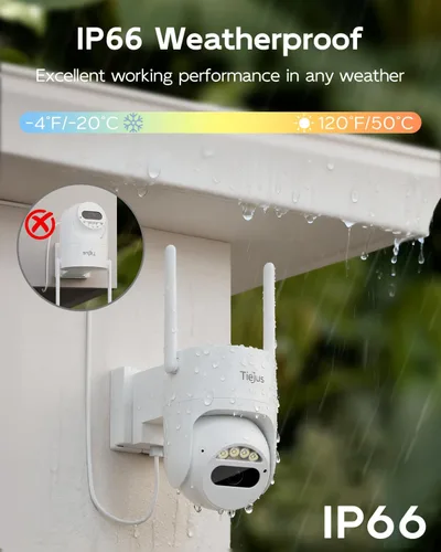 Miniatura 5 de Cámara de seguridad 5G/2.4G para exteriores, cámaras con cable de 3MP grabación 24/7, alimentación enchufable, vista de 360°, seguimiento automático