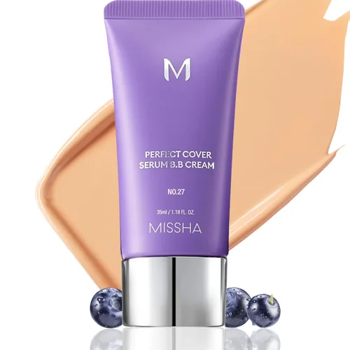 Miniatura 15 de MISSHA M PERFECT COVER SERUM BB CREAM No.13 Light Fair- Fair with Cool Undertone, BB Cream de Cardi B Pick, tinte para la piel, hidratante tintado