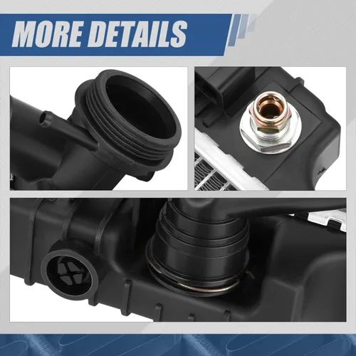 Miniatura 5 de Auto Dynasty Radiador compatible con Chevrolet Caprice Pontiac G8 2008-2011 6.0L 6.2L, DPI 13044 estilo fábrica 2 filas radiador de refrigeración