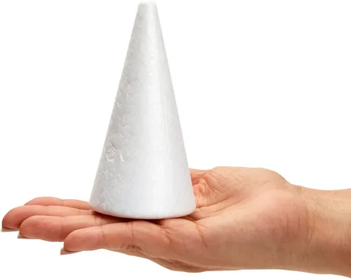 Miniatura 6 de Bright Creations Conos de espuma para manualidades, 2 x 4 pulgadas, color blanco, paquete de 24, formas de cono para proyectos de gnomos
