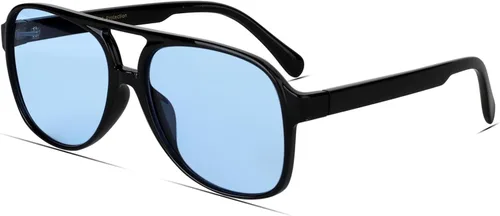 Lentes de sol vintage retro de los años 70 para mujer y hombre, montura clásica, cuadrada y grande estilo aviador, lentes naranjas de moda UV400