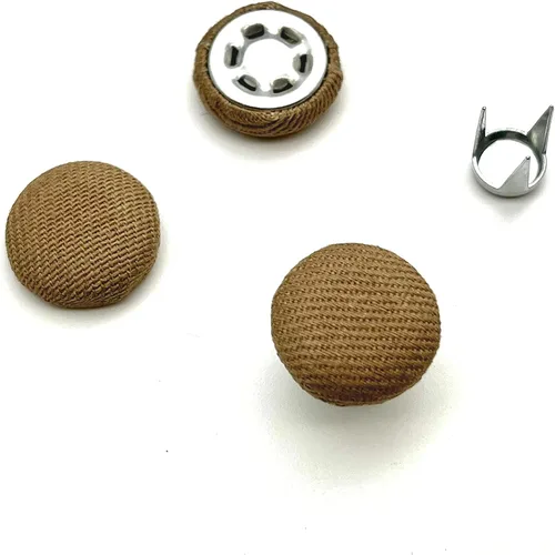 Miniatura 28 de Gorra de béisbol de 5/8 pulgadas / 0.630 in, con botones, botón superior, repuesto para fabricación, suministros de reparación color marrón H155E