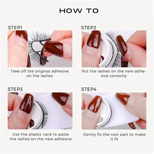 Miniatura 6 de Pestañas autoadhesivas reutilizables, 5 pares de pestañas autoadhesivas Glazyboo, pestañas autoadhesivas mejoradas, naturales, para mujeres, sin 5
