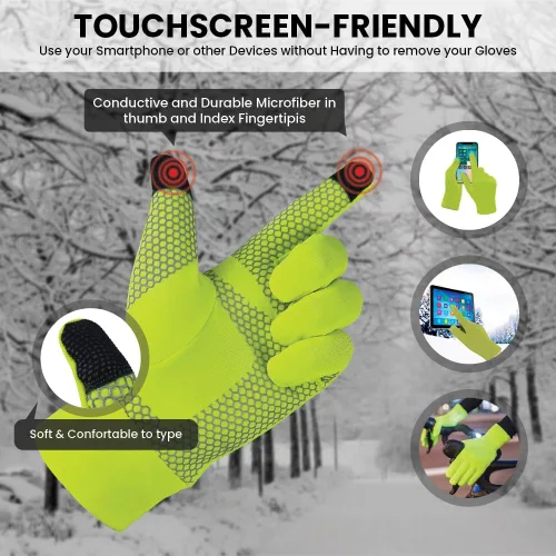 Miniatura 2 de Guantes de invierno cálidos antideslizantes para pantalla táctil y guantes térmicos de ciclismo para clima frío para hombres y mujeres, ideales