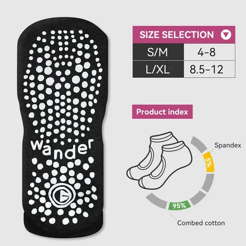 Miniatura 6 de Calcetines de yoga antideslizantes con empuñaduras, para mujer