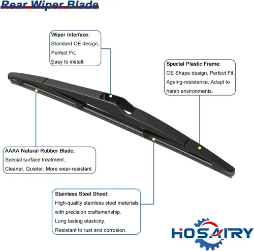 Miniatura 4 de Juego de limpiaparabrisas trasero 98811-1H000 para Hyundai Tucson 2010-2015, para Kia Sportage 2011-2016 Conjunto de limpiaparabrisas trasero