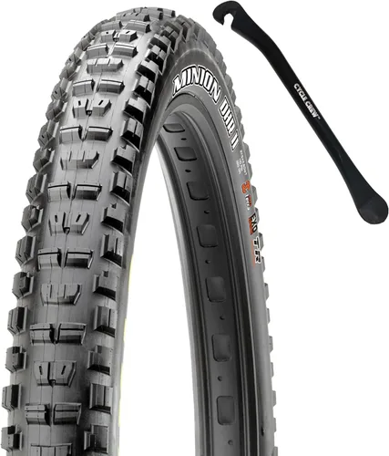 Minion DHR II - Neumático para bicicleta de montaña, paquete con palanca de neumático Cycle Crew | Excelente tracción de frenado y curvas en terreno