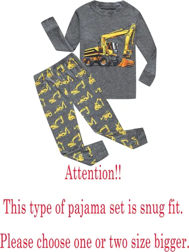 Miniatura 2 de Family Feeling - Conjunto de pijama de 2 piezas para niños y niñas pequeñas, ropa para dormir 100% de algodón