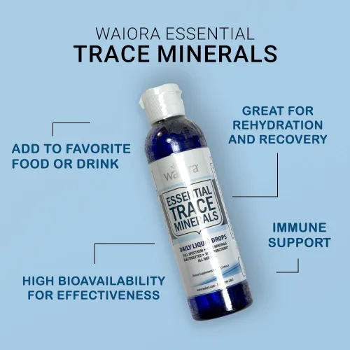 Miniatura 4 de Waiora Minerales traza esenciales Ayuda a reponer minerales perdidos/agotados Más de 60 minerales de traza iónicos Apoya las funciones vitales