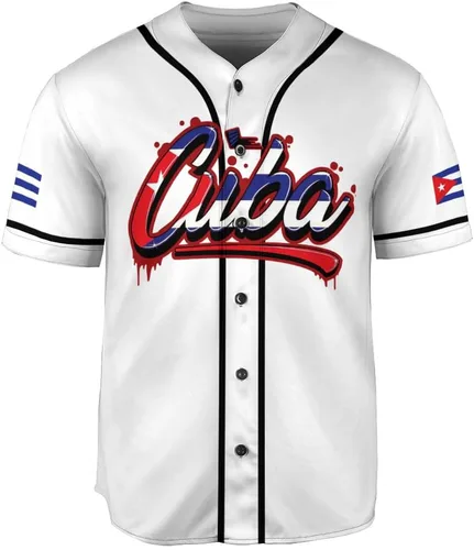 Miniatura 2 de Podagree - Camiseta de béisbol personalizada de Cuba, camiseta de bandera de Cuba, camiseta cubana para hombres y mujeres, camiseta cubana