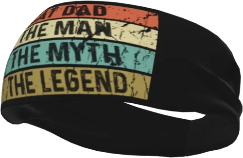 Miniatura 3 de Cat Dad The Man The Myth The Legend Headband for Men Women Sports Sweatband for Fitness Exercise Moisture Wicking Running Yoga Hairbands