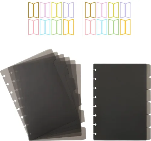 Miniatura 14 de Cuaderno de espiral encuadernado en disco Yoment Personalizable Diario en espiral recargable Cuaderno de 5 asignaturas con páginas removibles 120