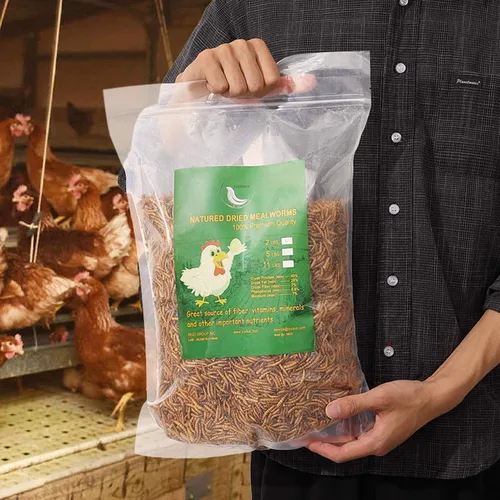 Gusanos de harina secos sin OMG, 11 libras, 100% natural, tamaño grande, sin humedad, golosinas para pájaros, pollos, erizo, hámster, pez, tortugas