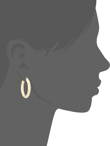 Miniatura 2 de Anne Klein Classics - Aretes de aro ovalados grandes en tono plateado, Plata