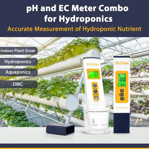 Miniatura 5 de Medidor de pH y Medidor de Salinidad Combo para Piscina de Agua Salada 6 en 1 Medidor de pH Sal SG EC TDS Temp para Acuario de Arrecife Tanque