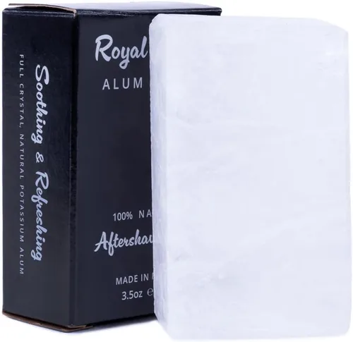 Miniatura 6 de ROYAL SHAVE Bloque de alumbre 100 % natural con estuche de viaje para hombres, piedra calmante para después del afeitado, alivia quemaduras