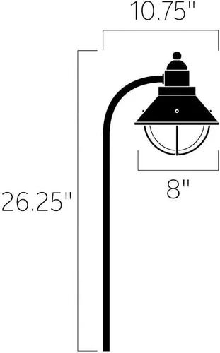 Miniatura 2 de Kichler 15239OZ Seaside Path & Spread 1-Light 120V, bronce antiguo