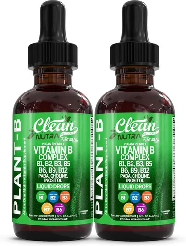 Miniatura 8 de Gotas Líquidas de Complejo de Vitamina B Tiamina B1, B6, B2, B3, B4, B5, B7 B9, B12, Niacinamida, Paba, Colina Inositol Taurina Probióticos Raíz