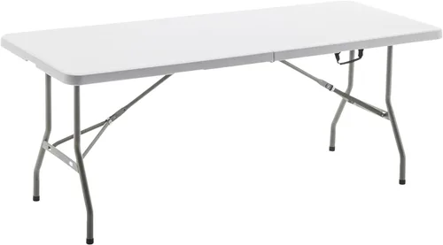 Miniatura 32 de BTEXPERT Juego de 2, mesa plegable de utilidad de 4 pies, ligera, altura ajustable, portátil, con asa de transporte, para interiores y exteriores