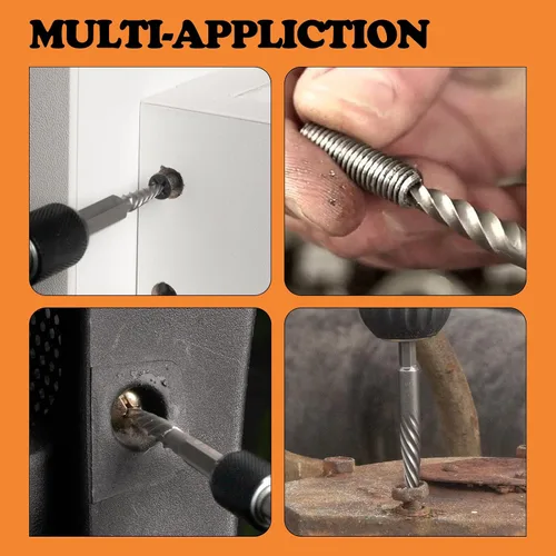 Miniatura 6 de Juego de extractor de tornillos dañados, extractor de pernos fácil de sacar de 6 piezas para quitar fácilmente pernos rotos, tornillos pelados