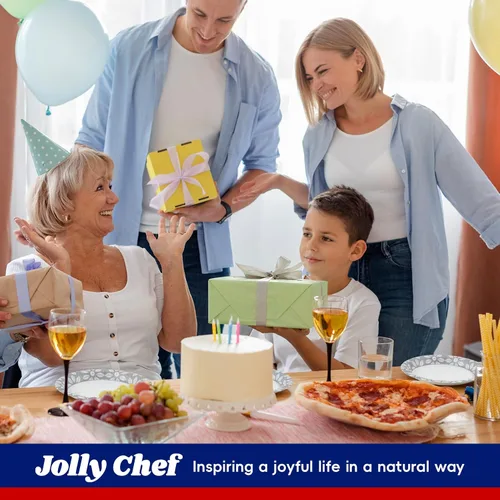 Miniatura 7 de JOLLY CHEF Platos de papel desechables de 7 pulgadas, paquete de 150 platos de postre impresos resistentes para Acción de Gracias o uso diario, a