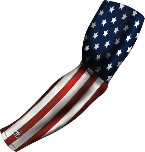 Miniatura 50 de B-Driven Sports Sleeve Pro-Fit - Manga Patriótica - Estados Unidos, Cuba, México, Israel, Canadá, Venezuela, Rep. Dominicana - Individual Bandera