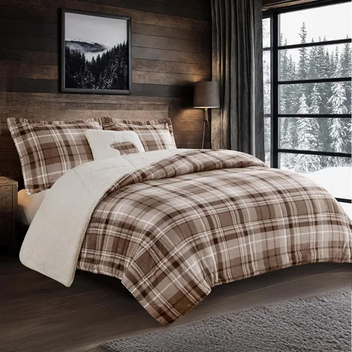 Miniatura 24 de Woolrich - Juego de edredón reversible ultrasuave de felpa a sherpa, alternativa al plumón, ropa de cama cálida de invierno para clima frío