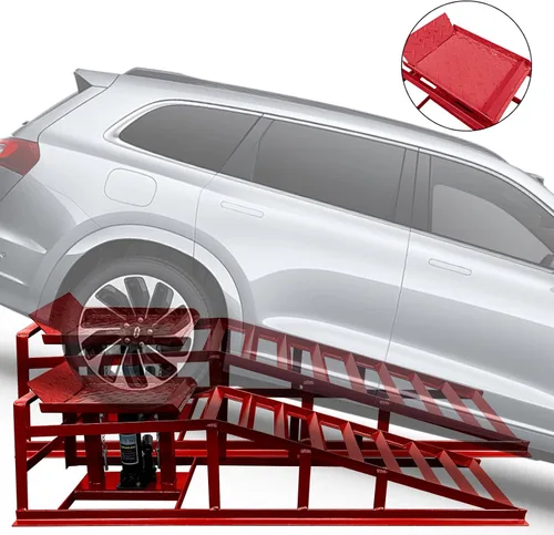 Miniatura 3 de Rampas Hidráulicas para Automóvil de Servicio Pesado, Rampas de Servicio para Auto Camión con Elevación Hidráulica, 2 Piezas, 11000 Libras, 5