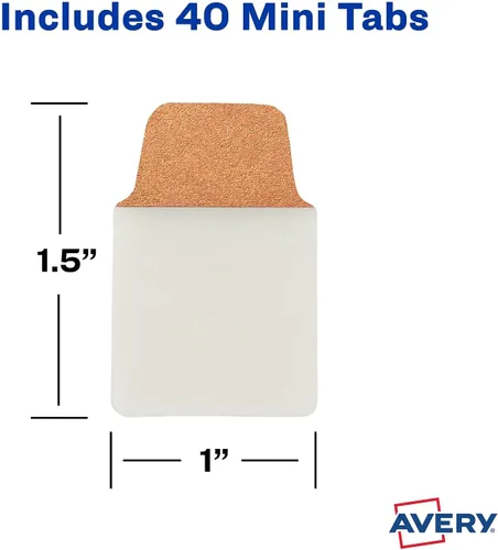 Miniatura 7 de Avery 74785 Ultra Tabs - Pestañas reposicionables, 1 x 1.5, surtido metálico, 40/PK