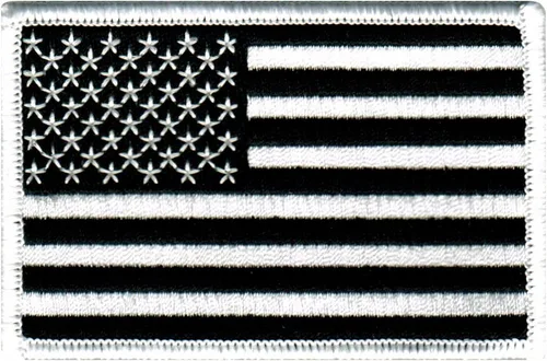 Miniatura 17 de Parche bordado con bandera americana con borde dorado USA Estados Unidos de América emblema de uniforme militar, dorado (GOLD BORDER)