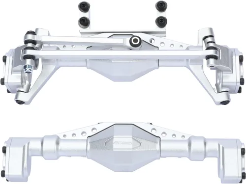 Miniatura 10 de RCAWD Para 1/18 Axial UTB18 Capra Trail Buggy Crawlers Upgrades, eje trasero y de dirección ensamblado y carcasa del eje delantero y trasero sin