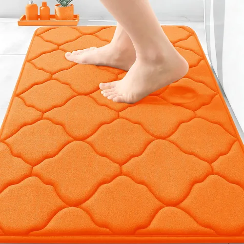 Miniatura 320 de OLANLY Alfombra de Baño de Espuma Viscoelástica de 24 x 16 pulgadas, Ultra Suave y Absorbente, Alfombras de Baño Antideslizantes, Cómodas, Lavables