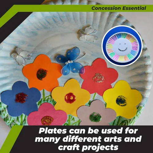 Miniatura 6 de Concession Essentials Plato de papel, 9" blanco sin recubrimiento 100ct