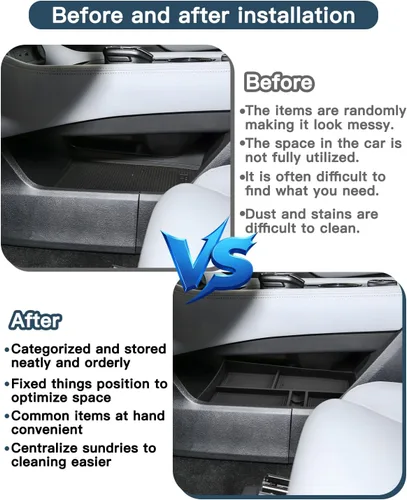 Miniatura 3 de Organizador de consola inferior compatible con Nissan Rogue (S/SL/SV/Platinum) 2021 2022 2023 2024 2025 2026 Nissan Rogue (S/SL/SV/Platinum) Bandeja
