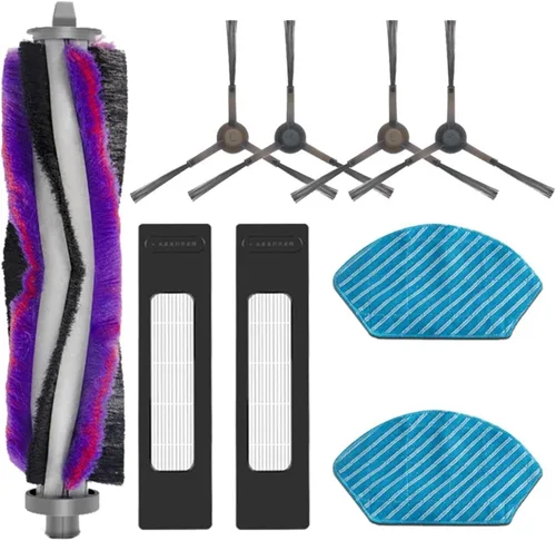 Miniatura 14 de Cepillo lateral principal, filtro HEPA, compatible con Midea M7 PRO /M7 MAX robot aspirador accesorios de repuesto (color 10 cepillos laterales)