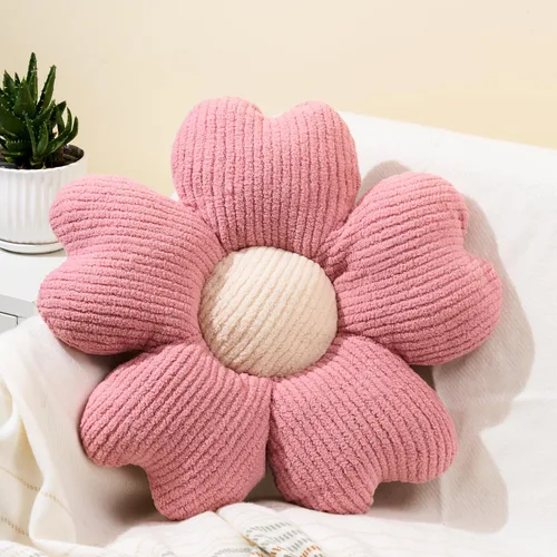 Miniatura 18 de Sioloc Almohada Decorativa de Flores, Lindo Cojín de Asiento de Suelo con Margaritas, Almohadas Decorativas Divertidas y Estéticas para Cama Sofá