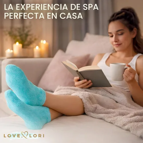 Miniatura 4 de Calcetines hidratantes (hasta la talla 8.5) – Regalos para mujeres y su esposa – Infundidos con vitamina E y aceite de JoJoba – Calcetines de gel