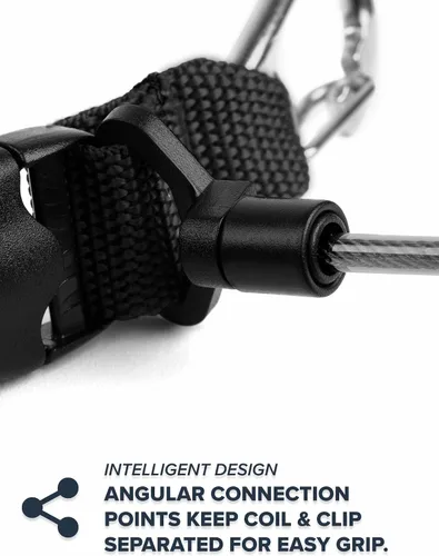 Miniatura 3 de Rogue Endeavor® Bobina rápida para buceo y pesca, clips de acero inoxidable de 3.25 pulgadas, hebilla de liberación rápida, cordón de núcleo