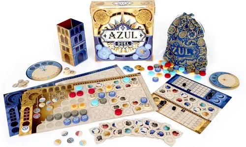 Miniatura 7 de Asmodee Azul Duel Juego de mesa – Juego de estrategia competitivo de colocación de fichas cara a cara, impresionante arte de mosaico y juego rápido