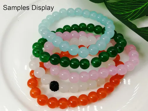 Miniatura 5 de 1500 cuentas redondas de vidrio de 0.236 pulgadas a granel, cuentas de jade imitativo, cuentas sueltas para hacer joyas, aretes, collares