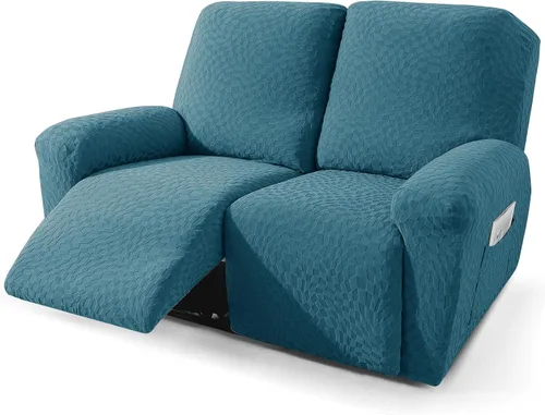 Miniatura 14 de ZNSAYOTX 2026 Funda elástica para sillón reclinable de 3 piezas (61 cm-94 cm) Fundas súper suaves para silla reclinable con bolsillo grande y lazos