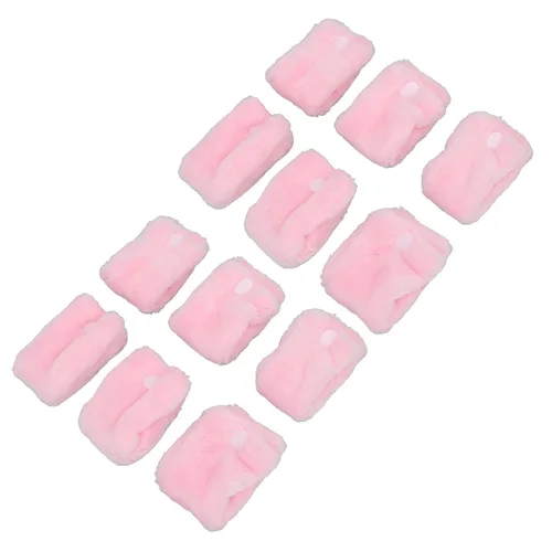 Miniatura 3 de Ymiko Juego de 12 rodillos rizadores sin calor de forro polar para cabello largo y corto, herramientas de peinado reutilizables durante la noche sin